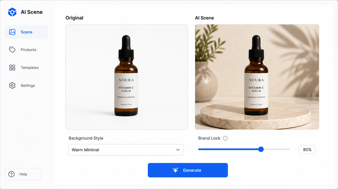AI food photography for brands